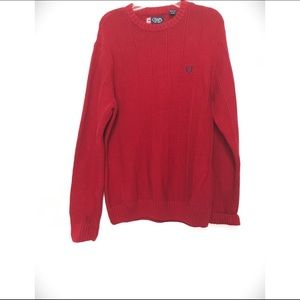 Mens Chaps Crewneck Red Sweater